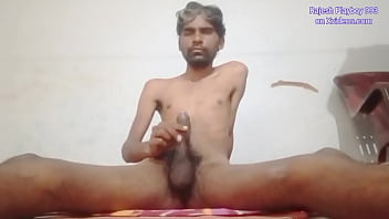 Preview 1 of Spicy Teens 5 - Rajesh Playboy 993 sat on the floor masturbating big uncut hairy cock pubes moaning legs up hairy asshole smelly feet cumming in the glass