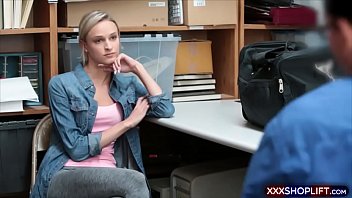 Preview 1 of Bonnie Wright Cum Tribute - Shoplifter teen fucks a security guard to avoid the police