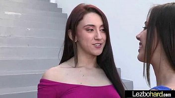 Preview 1 of Pwag Treshom - Lovely Sexy Lesbo Girls (Mandy Muse &amp_ Jenna Sativa) Playing On Camera video-20