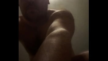 Preview 2 of Heroin Kriti Sanon - Russian gay shows his hairy crotch to the camera and masturbates! Shooting from below!