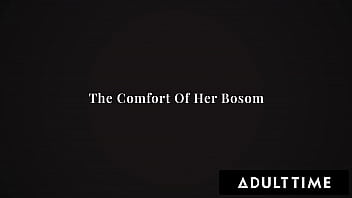 Preview 1 of Large Size Xxx - ADULT TIME - Redhead Cougar Lauren Phillips Comforts Boyfriend With Huge Natural Tits! CUMSHOT!