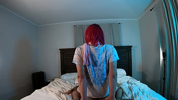 Preview 4 of Fuking Girl - Trans Woman Fucked Reverse Cowgirl in Chastity