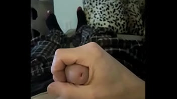Preview 4 of Bolder Boobs - Horny guy strokes big white cock slowly
