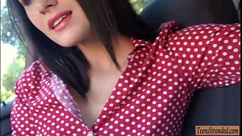 Preview 1 of Hot Teen Jerks Huge Cock - Pretty teen shows off tits and screwed in public place