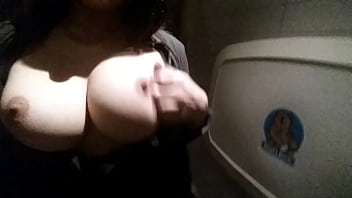 Preview 3 of Laysa Tony Tigr O - Touching myself in public bathroom