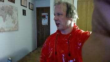 Preview 1 of Sunny Leone Maria Xxx - My Sexy  RED PVC HOODIE