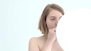 Preview 3 of Hindi Mai Bf - Young looner babe blowing and popping her first balloon