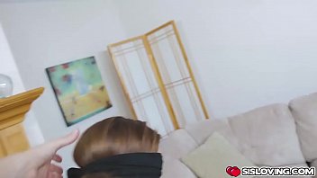 Preview 3 of Largebreast Milk - Hot teen Peyton Robbies is blind folded and her pussy is exposed