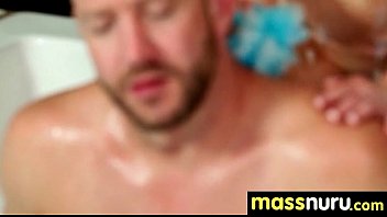 Preview 4 of Seachpraxis Alltag - busty teen gives nuru sex massage 11