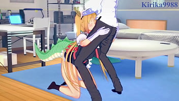 Preview 1 of Nadiya X Vidio - Tohru and Kobayashi intense futanari sex. - Miss Kobayashi&#039_s Dragon Maid Hentai