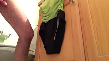 Preview 1 of Silk Nighty Fuck - Jerking off and cum on nieces bathing suite