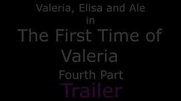 Preview 1 of Dildo Fuck On Busy Street - The First Time Of Valeria Part 4 - Foot Domination 2 Girls