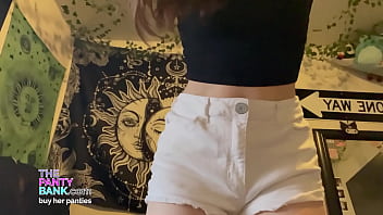 Preview 1 of Sunny Leone Mud - Horny Little Latina Teen Amateur Rubs Her Plump Pussy Lips And Moans Like A Young Slut | The Panty Bank - Used Panties