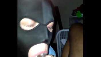 Preview 1 of Mom Ass Great Seduce - Masked Sloppy blow job from blue eyed she devil