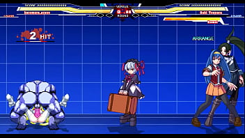Preview 1 of Publick Agent Asian Blow Job - Kuromaru vs ARCANA HEART
