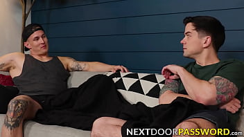 Preview 1 of Voice Hindi Movie - Smooth stud Dakota Payne sucks off horny stepbro Brock Kniles bigcock