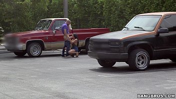 Preview 1 of Kruel Bilatinmen Trez - Latina Sucking Dick in Parking Lot