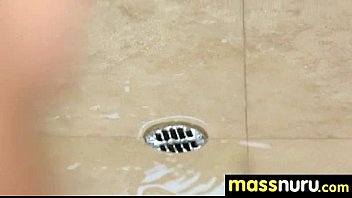 Preview 4 of Video Porno Petisas - NuruMassage Teen Slides Oily Pussy on Cock 27