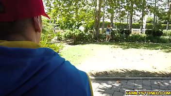 Preview 1 of Hairy Old Grandma - Richie fucks Dolly Leighs pussy on top of his pokemon