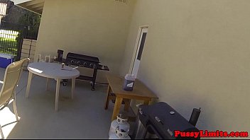 Preview 2 of Aktlesbol Bea - Jogging skank roughly pussypounded by maledom