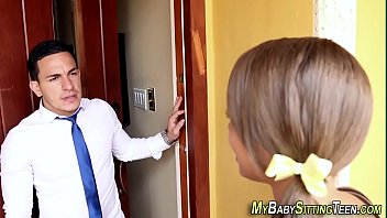 Preview 1 of Teem Caught Masturbating - Sperm babysitting teeny