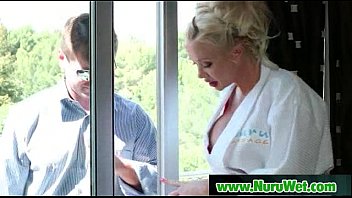 Preview 1 of Monny Xxx Video - Japanese Nuru Massage And Hardcore Fuck On Air Matress 07