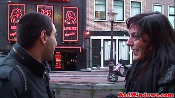 Preview 2 of Desk Cute Boys - Amsterday hookers in threeway action with lucky tourist
