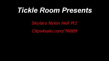Preview 1 of Jor Jawar Jasti Xxx Video - The Tickle Room Presents Skylars Nylon Hell Pt 1