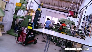 Preview 2 of Jana Nl - Slut Sucking 2 Cocks in Warehouse