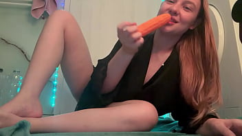 Preview 2 of Space Nuts Full Movie - Fucked herself with a huge cornball until she squirted.
