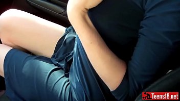 Preview 1 of Girl 18 Yars - Masturbate to Orgasm in Car