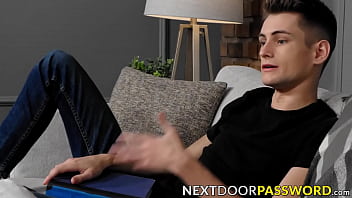 Preview 1 of Sunny Leon With Big Black Cook - Twink Trevor Harris bottoms for handsome stepdad Chris Damned after deepthroat
