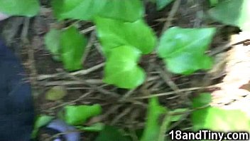 Preview 4 of Pregnant Hiccups - 95 lbs Small Teen Gets Jizzed On Outdoor!
