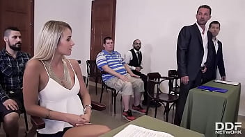Preview 2 of Pawnhocom Xxx - Judgement Day - Sexy Lawyer Negotiates Double Penetration