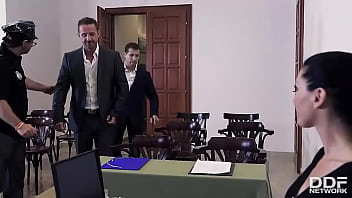 Preview 1 of Pawnhocom Xxx - Judgement Day - Sexy Lawyer Negotiates Double Penetration