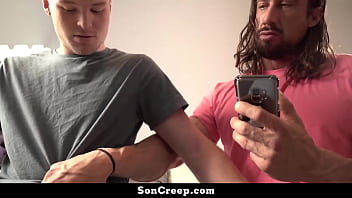 Preview 1 of Lesbian Teens Shows - Stepdaddy Shows His Stepson how Good It Feels to Get Barebacked - Soncreep