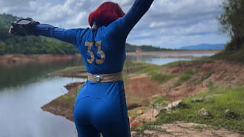 Preview 1 of Wwe Xxxx Pron - Fallout Cosplay - Redhead Beauty Rough Fucks with Stranger and Receives Two Cumshots on the Face and Ass