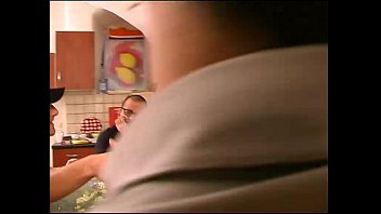 Preview 1 of Female Discharge Oral - Amateur blow job of an amateur slut under the kitchen table
