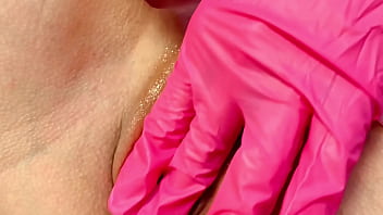 Preview 2 of Freesex Mom Vs Son - GLOVE FETISH: Mia Mimi gloved pussy fucking