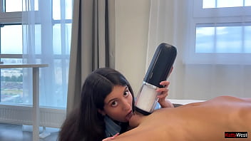 Preview 3 of Jav Flash Russian - Brought a stranger to a powerful orgasm with a toy from Svakom Alex Neo 2