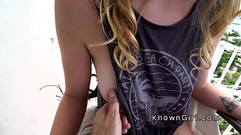 Preview 2 of Bua Bua Xnxx - Girlfriend bangs big cock on the balcony