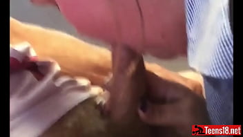 Preview 2 of Sexy Teacher Downblouse - Blowjob off a BBW Office Slut