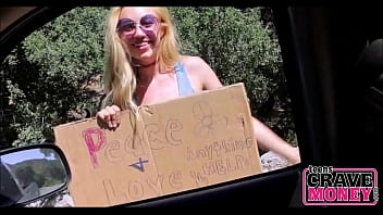 Preview 1 of My Sweet Moves - Blonde Teen Hippie Chick I Picked Up Needs Money