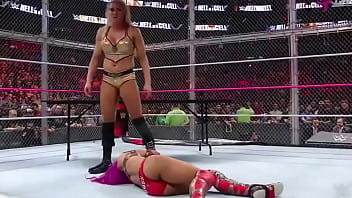 Preview 1 of Live In X - Sasha Banks Hot Ass WWE Hell in a cell 2016