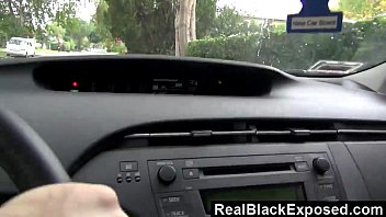 Preview 1 of Proverka Polisa Kasko Ingosstrah - RealBlackExposed - Sexy busty black has fun on a back seat car