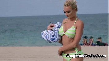 Preview 1 of Cei With Tranny - Titty bikini blonde POV fucked