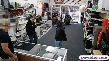 Preview 1 of Latina Webcam Lesbo - Horny pawn guy fucked woman with glasses at the pawnshop