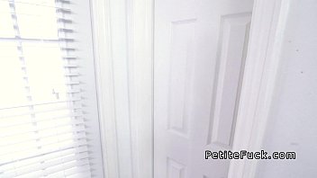 Preview 1 of Extra Girl - Petite teen gets huge cock thru pantyhose