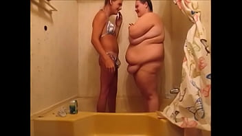 Preview 1 of Punjabi Moviess Sex Cctv - Hot Sissy Fucks Girlfriend In Shower &amp_ Creampie Her Fat Pussy