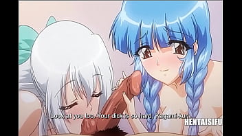 Preview 1 of Lovely Beautiful Couples - 2 Girls From His Class On The Dick &amp_ 1 On The Face (HENTAI)